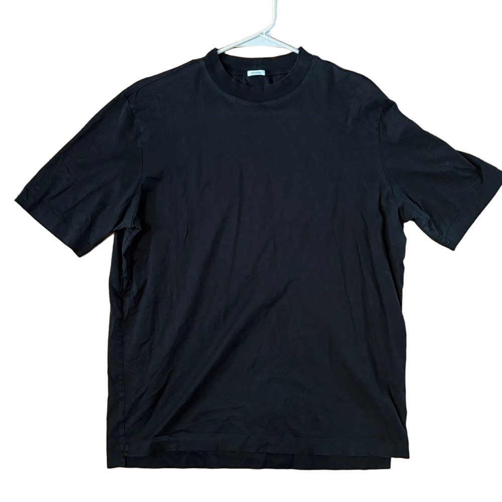 Malo Black Basic Tee Shirt Size Medium Mens Made In Italy